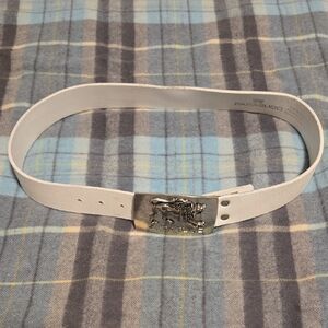 Parasuco White Belt with Silver Buckle